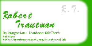 robert trautman business card